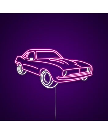 Led Pink And White Neon Car Signs For Wall Decor