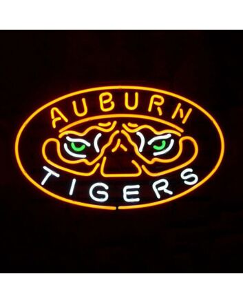 Yellow And White Neon Tiger Sign Man Cave Handmade Neon Light