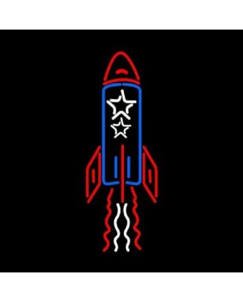 Neon Rocket Handmade Art Neon Sign Wall Decor
