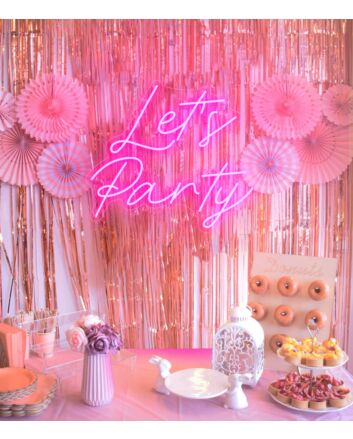 Lets Party Neon Sign Wedding Parties Decor