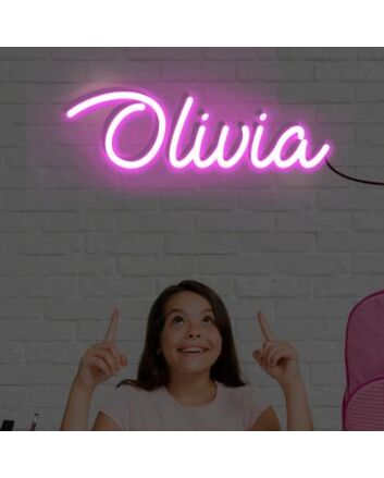 Olivia Neon Name Signs Pink Neon Lights