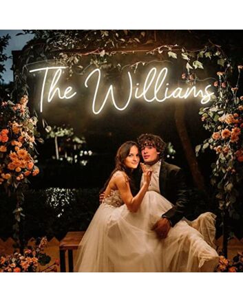 The Willians Neon Name Signs Warm White Neon Sign Wedding Decor