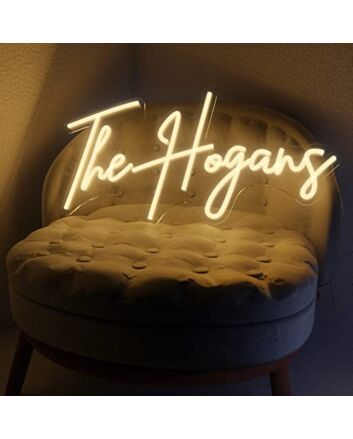 The Hogans Neon Name Signs Family Name Room Wall Decor