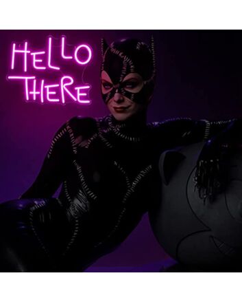 Pink Hello There Neon Sign Neon Art Wall Decor