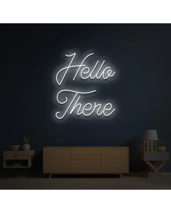 Hello There Neon Sign White Neon Sign Room Wall Decor