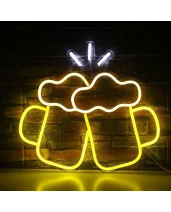 Cheers Beer Neon Sign Gold Led Neon Light
