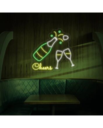 Champagne Cheers Bar Neon Sign