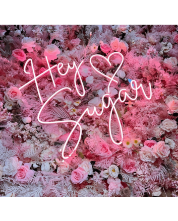Hey Sugar Neon Sign Sweeten Up Your Space with Retro Charm
