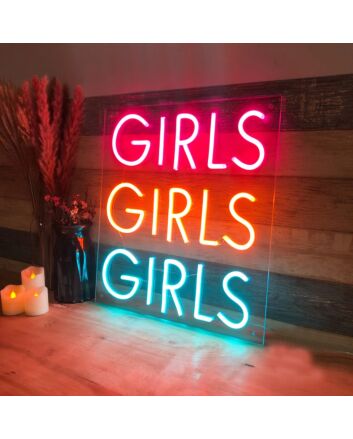 Girls Girls Girls Handmade Led Neon Sign