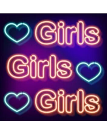 Girls Girls Girls Neon Sign Heart Neon Sign
