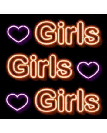 Girls Girls Girls Neon Sign Heart Neon Sign
