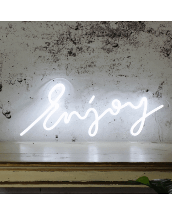 &#39;Enjoy&#39; LED neon sign