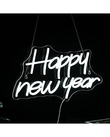 Happy New Year Neon Sign New Years Eve Party Led Lights Letter Neon Signs For Wall Decor