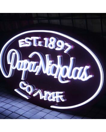 Papa Nicholas Coffee Neon Sign