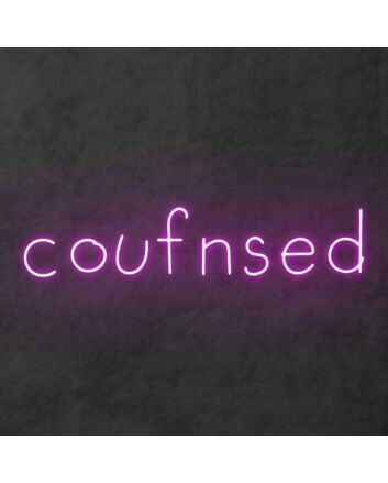 Confused&#39; Neon Sign