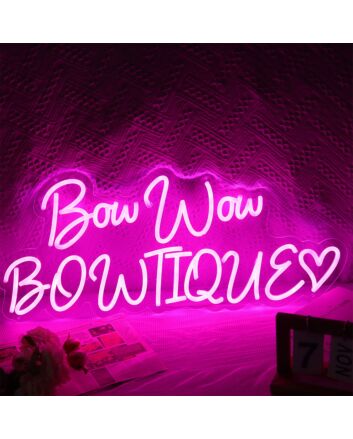 Bow Wow Bowtique Neon Sign