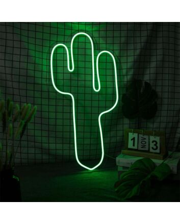Green Cactus Neon Sign