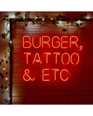 Burger Tattoo And Etc Neon Sign