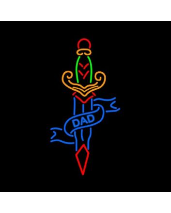 Dad Tattoo Neon Sign