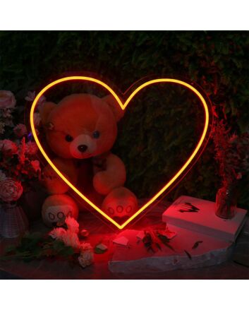 Red Love heart Neon Sign