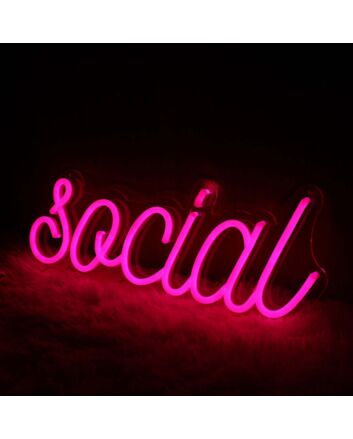 Social Neon Sign
