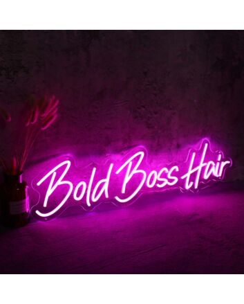 Bold Boss Hair Neon Sign