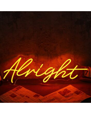 Alright Red Neon Sign