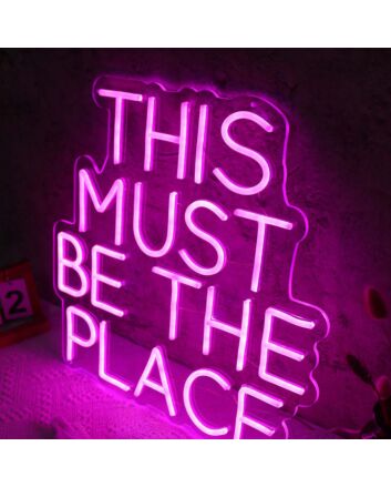 THIS MUST BE THE PLACE Purple Neon Sign