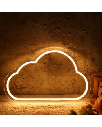 Cloud Shape Yellow LED Neon Sign