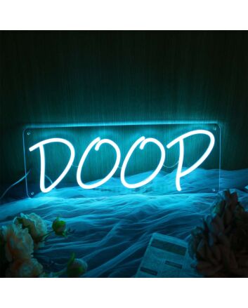 Doop Blue Neon Sign