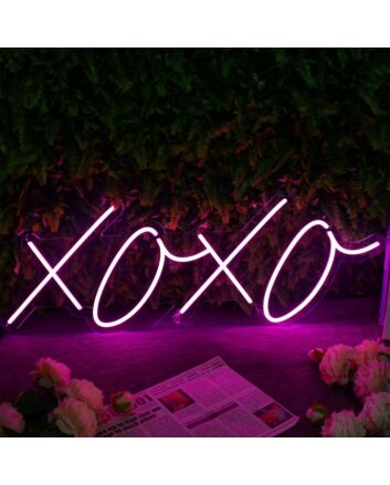 XOXO Purple Neon Sign