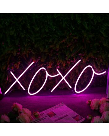 XOXO Purple Neon Sign