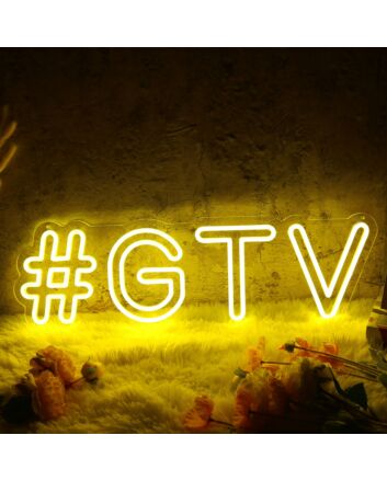GTV Yellow Neon Sign
