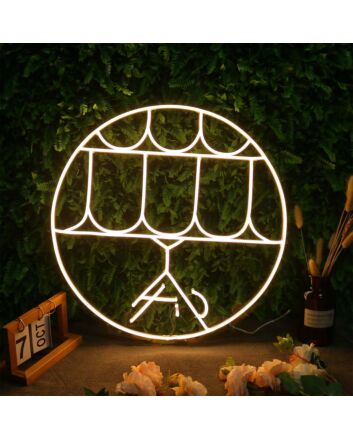 Abstract Geometric Circle Neon Sign