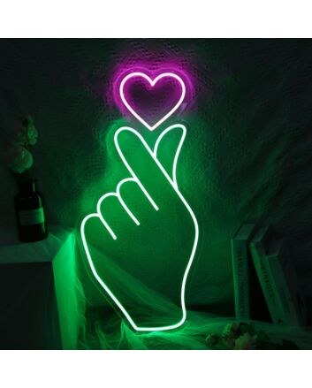 Korean Love Green Neon Sign