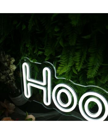 Hoop Talk White Neon Sign