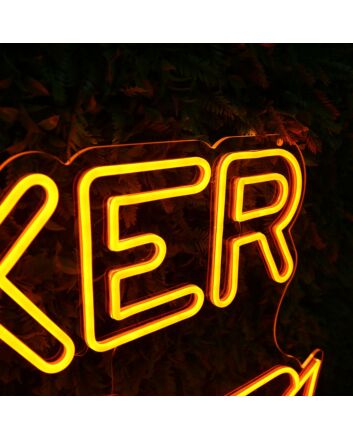 LOCKER ROOM Yellow Neon Sign