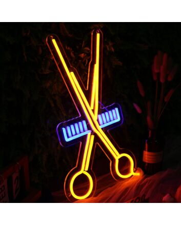 Hair Scissors Neon Sign
