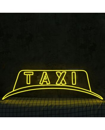 Taxi Light Sign Yellow Neon Sign