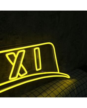 Taxi Light Sign Yellow Neon Sign