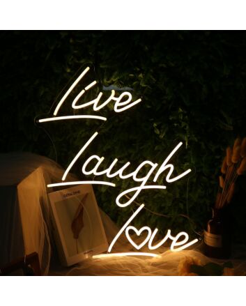 Live Laugh Love Yellow Neon Sign