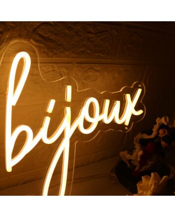 Love And Bijoux Yellow Neon Sign