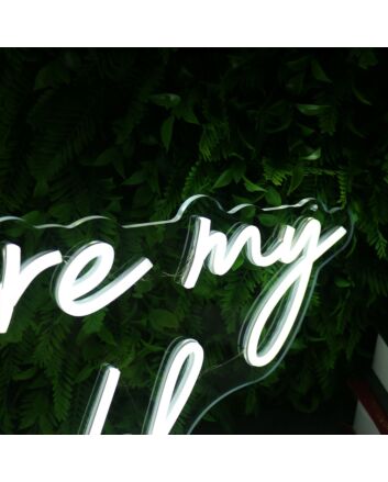 You Are My World White Neon Sign