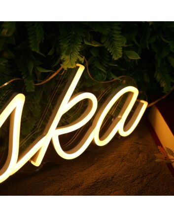 Lajka Yellow Neon Sign