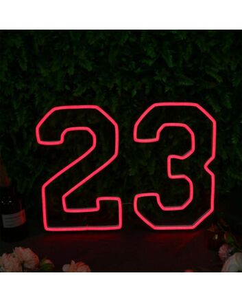 Number 23 Red Neon LED Sign