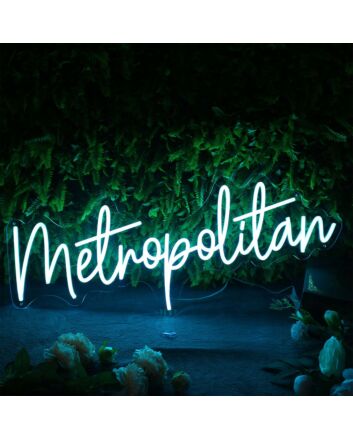 Metropolitan Blue Neon Sign