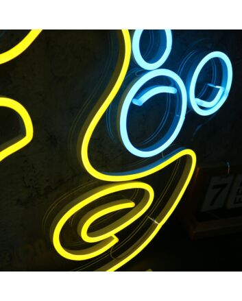 Little Yellow Duck With Bubble Neon Sign
