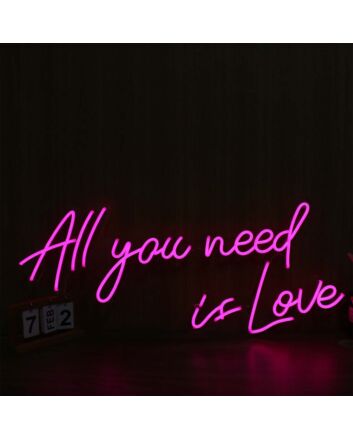 All You Need Is Love Pink Neon Sign