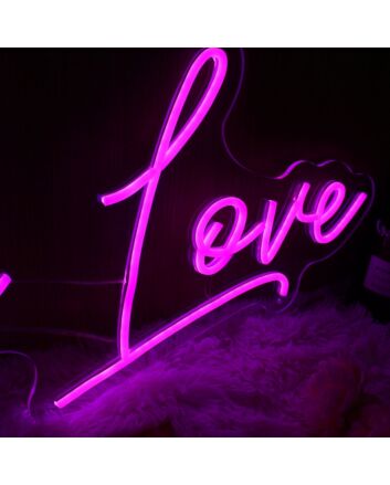 Drunk In Love Dark Purple Neon Sign