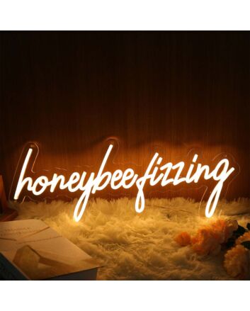 Honeybee Dizzing Yellow Neon Sign